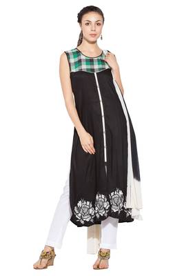 Black Embroidered Cotton Salwar 1