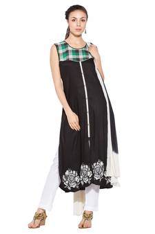 Black Embroidered Cotton Salwar