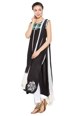 Black Embroidered Cotton Salwar 2