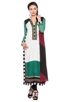 White Embroidered Cotton Salwar