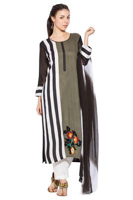 Grey Embroidered Cotton Salwar 1