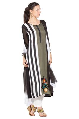 Grey Embroidered Cotton Salwar 3