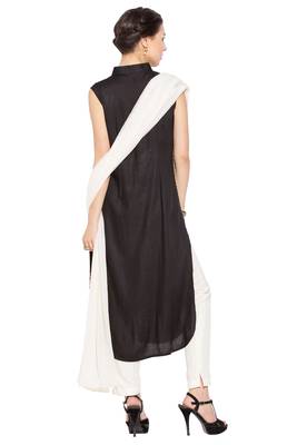 Black Embroidered Cotton Salwar 3