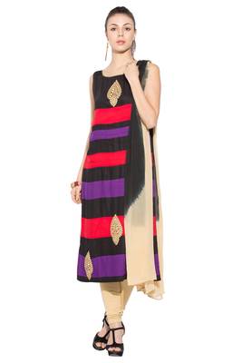 Black Embroidered Cotton Salwar 1