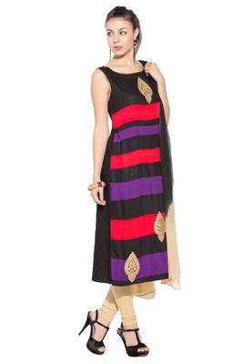 Black Embroidered Cotton Salwar 3