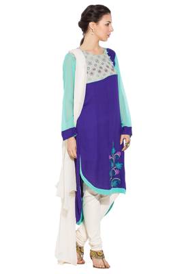 Purple Embroidered Cotton Salwar 3