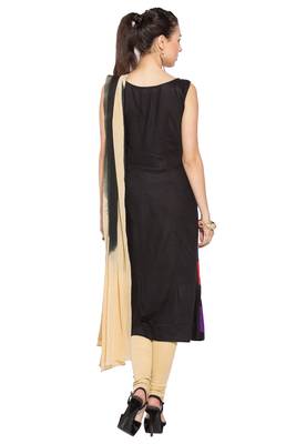 Black Embroidered Cotton Salwar 4