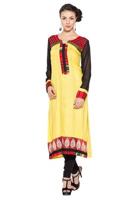 Yellow Embroidered Cotton Salwar 1