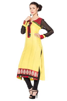Yellow Embroidered Cotton Salwar 2