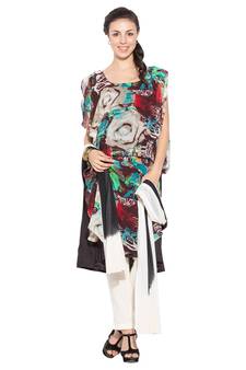 Multicolor Printed Georgette Salwar