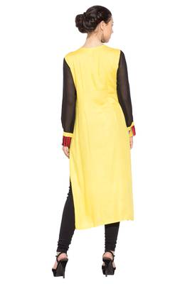 Yellow Embroidered Cotton Salwar 4