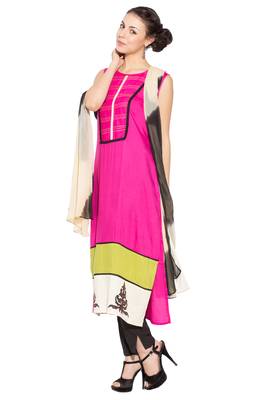 Pink Embroidered Cotton Salwar 2