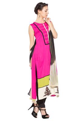 Pink Embroidered Cotton Salwar 3