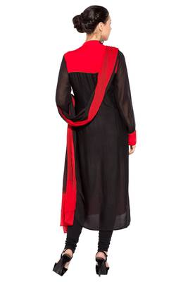 Red Embroidered Cotton Salwar 4