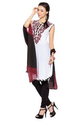 White Embroidered Cotton Salwar 2