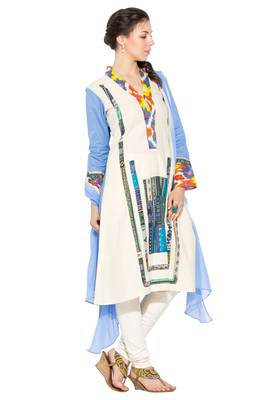 White Printed Cotton Salwar 3
