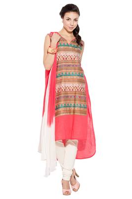 Peach Printed Cotton Salwar 1