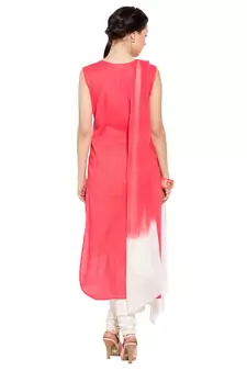 Peach Printed Cotton Salwar