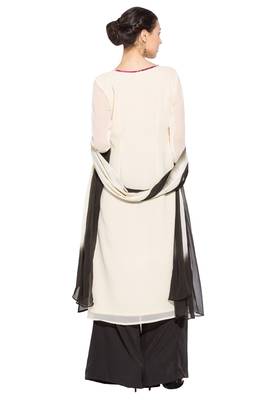 White Printed Georgette Salwar 4