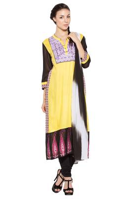Yellow Embroidered Cotton Salwar 1
