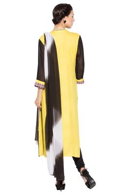 Yellow Embroidered Cotton Salwar 4
