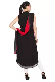 Red Printed Georgette Salwar
