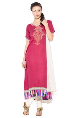 Red Embroidered Cotton Salwar 1