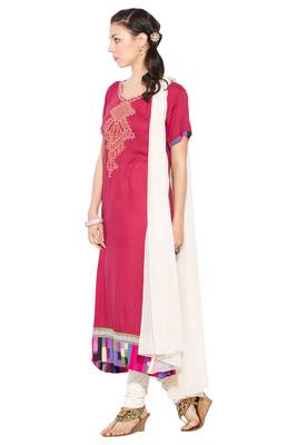 Red Embroidered Cotton Salwar 2
