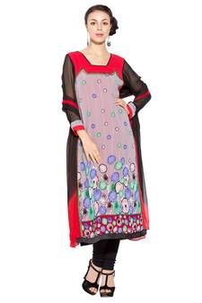 Multicolor Printed Georgette Salwar