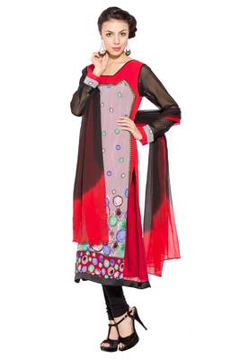 Multicolor Printed Georgette Salwar 2
