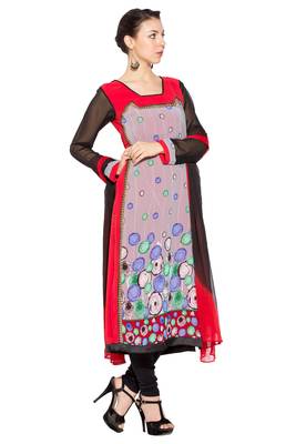 Multicolor Printed Georgette Salwar 3