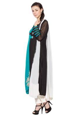 Blue Embroidered Cotton Salwar 2