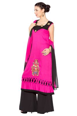 Pink Embroidered Cotton Salwar 2