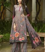 Multicolor printed crepe salwar