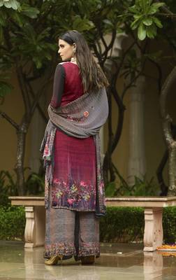 Multicolor printed crepe salwar 2