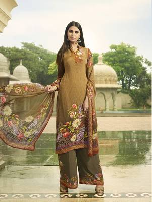 Multicolor printed crepe salwar 1