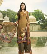 Multicolor printed crepe salwar