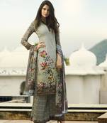 Multicolor printed crepe salwar