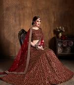 Maroon Bridal Lehenga Choli for Women