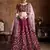 maroon silk sequin embroidered lehenga set choli with dupatta with pink dupatta