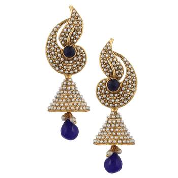 Pearl flower Indian jhumka earring jhumki moti 1