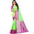 Light green woven art silk saree with blouse