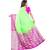 Light green woven art silk saree with blouse