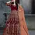 Red embroidered velvet salwar Kameez