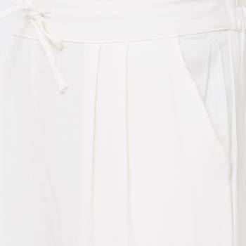 Cream Solid Pant 5