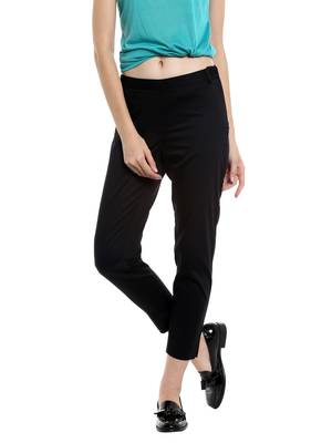 Black Basic Ankle Length Pant 1