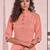 Peach Rayon Plain Kurtas And Kurtis