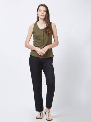 Black casual Linen Pants 4