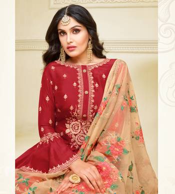 Designer Satin Georgette Semi-Stitched Salwar Suit 2