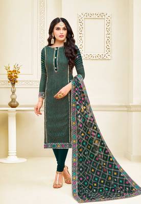 Designer Satin Georgette Semi-Stitched Salwar Suit 1